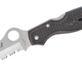 Spyderco C89SBK Atlantic Salt 3.69" Folding Sheepsfoot Serrated H1 Steel Blade Black Molded FRN Handle Includes Pocket Clip