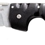 Cold Steel CS21ST Spartan 4.50" Folding Plain Stone Washed Japanese AUS-10A SS Blade/Black Griv-Ex w/Steel Liners Handle Includes Pocket Clip