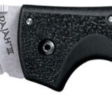 Cold Steel CS62JM Rajah III 3.50" Folding Drop Point Plain Stone Washed AUS-10A SS Blade/Black Griv-Ex Handle Includes Pocket Clip