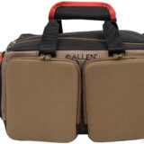 Allen 8305 Eliminator Rangemaster Tan Range Bag w/Pistol Rug, Multiple Exterior Pockets, Rigid Bottom w/Feet For Stability