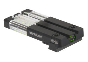 Meprolight USA 631163108 FT Bullseye Rear Sight Green/Tritium Fiber Optic, Black Frame, Fits Sig Sauer P365, Dovetail