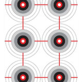 Birchwood Casey 37063 EZE-Scorer  Bullseye Paper 12" x 18" Black/White Pkg of 100
