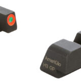 AmeriGlo XD201 i-Dot Sight set for Springfield Armory XD Green Tritium Orange Outline Front Sight-Green Tritium Rear Sight