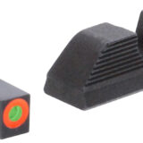 AmeriGlo GL5353 Protector Sight Set for Glock Green Tritium Orange Outline Front Sight-Black Serrated Rear Sight