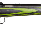 Crickett KSA2231 Youth 22 LR 1rd 16.12" Blued Barrel & Receiver, Fixed Front/Adjustable Rear Peep Sights, Green/Black Laminate Stock w/11.5" LOP, Rebounding Firing Pin Safety