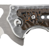 CRKT 5460 Fossil Compact 3.41" Folding Drop Point Plain Satin 8Cr13MoV SS Blade, Brown G10/SS Handle, Includes Pocket Clip