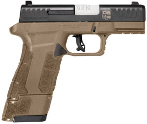 Diamondback DB0300P061 AM2  Sub-Compact Frame 9mm Luger 17+1, 3.50" Stainless Steel Barrel, Black Nitride Serrated Stainless Steel Slide, Flat Dark Earth Polymer Frame w/Picatinny Rail & Polymer Grip