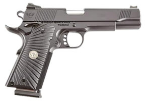 Wilson Combat CQBFS45A CQB Full Size Frame 45 ACP 8+1 5" Match Grade Barrel, Black Serrated Carbon Steel Slide, Black Armor-Tuff Carbon Steel Frame w/Beavertail, Black G10 Starburst Grip
