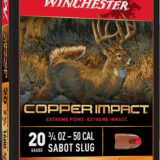 Winchester Ammo X20CLF Copper Impact 20Gauge 2.75" 3/4oz Sabot Slug Shot 5 Per Box/20 Case