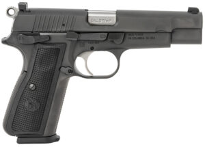 FN 66100256 High Power 9mm Luger 17+1, 4.70" Black Target Crown Steel Barrel, Black PVD Serrated Steel Slide & Steel Frame w/Beavertail, Black Textured Polymer Grip, Ambidextrous
