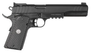 EAA GIRSAN 390600 MC1911S Hunter Full Size 10mm Auto 8+1 6" Black Steel Barrel, Blued Serrated Slide, Matte Black Steel Frame w/Accessory Rail & Beavertail, Black Checkered Polymer Grips Ambidextrous