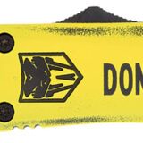 CobraTec Knives MDTOMFS3DNS FS-3 Don't Tread On Me Medium 3" OTF Drop Point Plain D2 Steel Blade Yellow w/"Don't Tread On Me" Aluminum Cerakoted Handle Features Glass Breaker Includes Pocket Clip