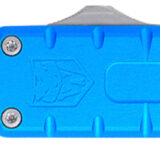 CobraTec Knives CTEBLUM390DNS Enforcer 3.25" OTF Drop Point Plain M390 Steel Blade/Blue Aluminum Handle