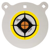 EZ-Aim 15598 Hardrock 8" Black/White/Yellow AR500 Steel Gong, 0.50" Thick, Hanging