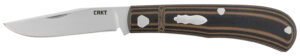CRKT 7100 Venandi 3.14" Folding Clip Point Plain Bead Blasted 8Cr13MoV SS Blade/Black/Brown G10 Handle