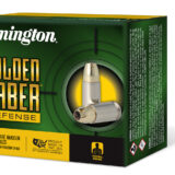 Remington Ammunition 27604 Golden Saber Defense 9mmLuger 147gr Brass Jacketed Hollow Point 20 Per Box/25 Case