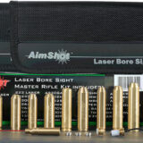 AimShot  Master Kit  Multi-Caliber Bore Sight with Red 650nM Laser, Uses L736 Button Cell Batteries & 2 AAA Batteries for Battery Pack for Rifles (Batteries Not Included)