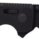S.O.G SOG12380341 SOG-TAC XR 3.39" Folding Clip Point Part Serrated Black TiNi Cryo D2 Steel Blade Blackout G10 Handle Includes Pocket Clip