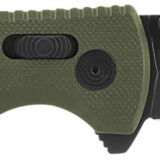 S.O.G SOG12610257 Pentagon XR 3.60" Folding Spear Point Plain Black TiNi Cryo CTS XHP Blade/OD Green G10 Handle Includes Pocket Clip