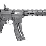 Smith & Wesson 10213 M&P15 Sport 22 LR 25+1 16.50" Carbon Steel Barrel, Adjustable Magpul MOE SL Stock, Magpul M-Lok Mounting System, MagPul Folding MBUS Sights, Functioning Charging Handle, Optics