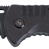 S.O.G SOG-FF11-CP Salute  3.62" Folding Clip Point Plain Black Hardcased 8Cr13MoV SS Blade Black G10 Handle Includes Belt Clip