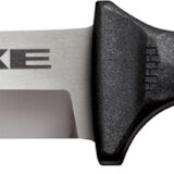 Cold Steel CS-53NBS Spike 4" Fixed Bowie Plain 4116 Stainless Steel Blade/Black Scalloped Griv-Ex Handle Includes Sheath