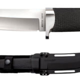 Cold Steel CS-35AB San Mai Master 6" Fixed Tanto Plain Satin VG-10 San Mai Blade/Black Textured/Oval Kray-Ex Handle Includes Sheath