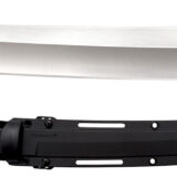 Cold Steel CS35AE Magnum Tanto XII 12" Fixed Tanto Plain Satin VG-10 San Mai Blade/Black Textured/Oval Kray-Ex Handle Includes Sheath