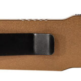 Templar Knife MAAB321 Premium LW Slim 8.09" OTF Drop Point Plain Black Oxide Stonewashed Powdered D2 Steel Blade, 4.93" Bronze Anodized Aluminum Handle