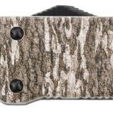 Templar Knife LZMOB321 Premium Weighted Large 3.55" OTF Drop Point Plain Black Oxide Stonewashed D2 Steel Blade, 5.25" Mossy Oak Bottomland Aluminum Zinc Alloy Handle