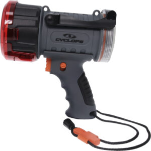 Cyclops CYC2000WP Spotlight w/Flood Light 500/200 Lumens Red/White CREE XP-G3 LED Black/Gray Polymer/Aluminum
