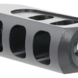 TacFire  Tanker Muzzle Brake  Black Oxide Steel with 1/2"-28 tpi Threads 2.76" OAL 1.37" Diameter for 5.56x45mm NATO