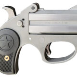 Bond Arms BASRS Stinger 9mm Luger 2rd 2.5" Matte Stainless Steel Double Barrel & Frame, Rebounding Hammer, Blade Front/Fixed Rear Sights, Black Rubber Grip, Manual Safety