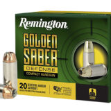 Remington Ammunition R21370 Golden Saber Defense 10mmAuto 180gr Brass Jacketed Hollow Point 20 Per Box/25 Case