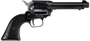 Heritage Mfg RR22MB4PG Rough Rider 22 LR/22 WMR 6 Shot, 4.75" Black Steel Barrel, Black Cerakote Zinc Alloy Frame, Black Cerakote Cylinder, Black Polymer Grip, Hammer/Thumb Safety, Exposed Hammer