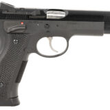 CZ-USA 91732 A01-SD 9mm Luger 19+1 4.93" Blued Match Grade Bull Barrel, Blued Optic Ready/Serrated Steel Slide, Blued Steel Frame w/Beavertail, Black Checkered Polymer Grip