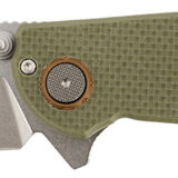 CRKT 2471 Butte 3.36" Folding Plain Stonewashed D2 Steel Blade/OD Green G10 Handle Includes Pocket Clip