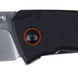 CRKT 2522 Tuna Compact 2.73" Plain Stonewashed 8Cr13MoV SS Blade, Black G10/SS Handle, Includes Pocket Clip
