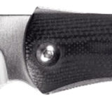 CRKT M4-02M M4-02M 3.25" Plain Satin 8Cr13MoV SS Blade Black/White Resin Infused Fiber w/G10 Bolster Handle Includes Pocket Clip