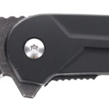 Schrade 1159329 Reckon 3.25" Folding Drop Point Plain Dark Stonewash D2 Steel Blade 4.40" Black Aluminum Handle