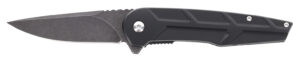 Schrade 1159329 Reckon 3.25" Folding Drop Point Plain Dark Stonewash D2 Steel Blade 4.40" Black Aluminum Handle