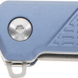Schrade 1159320 Inert EDC 3.25" Folding Wharncliffe Part Serrated Satin AUS-10A SS Blade, 4.25" Blue Aluminum Handle
