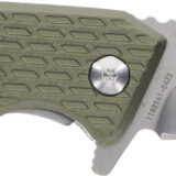 Schrade 1159317 Tenacity Folding Modified Drop Point Part Serrated Satin AUS-10A SS Blade, Green Aluminum Handle