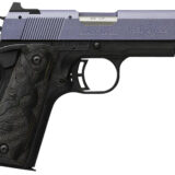 Browning 051894490 1911 Black Label Compact Frame 22 LR 10+1, 3.63" Matte Stainless Steel Barrel, Crushed Orchid Cerakote Serrated Slide, Matte Black Polymer Frame w/Beavertail