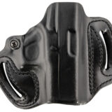 DeSantis Gunhide 086BA8BZ0 Mini Slide OWB Black Leather Belt Slide Fits Glock 43/43x/48 Belt 1.75" Wide Black Hand