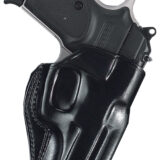 Galco SG858B Stinger OWB Black Leather Belt Slide Fits S&W M&P .380 Shield EZ Fits 3-3.30" Barrel Right Hand
