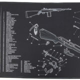 TekMat TEKR44M14 M14 (M1A) Cleaning Mat Black/White Rubber 15"x44" M14 (M1A) Parts Diagram