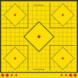 Birchwood Casey LRSIT-5PK Long Range  Self-Adhesive Paper Yellow 17.75" 5-Diamond 5 Pack
