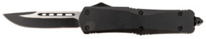 Steel River Knives T624BDP Spartan 3.75" Drop Point Black/Silver 440C SS Blade 5.5" Black Aluminum Zinc Alloy Handle