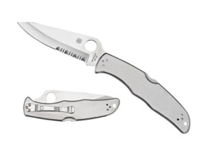 Spyderco C10PS Endura 4 3.85" Folding Plain Satin VG-10 SS Blade/Satin Stainless Steel Handle Includes Pocket Clip